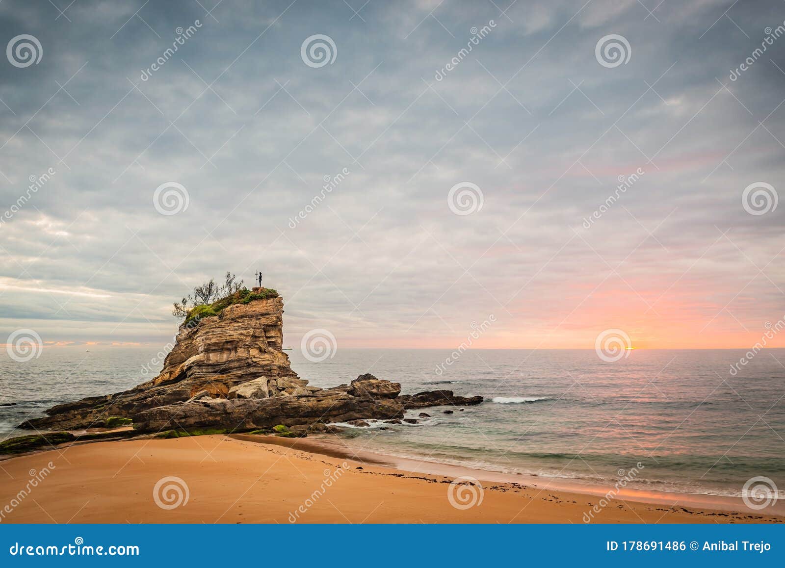 camello beach in santander, cantabria, spain